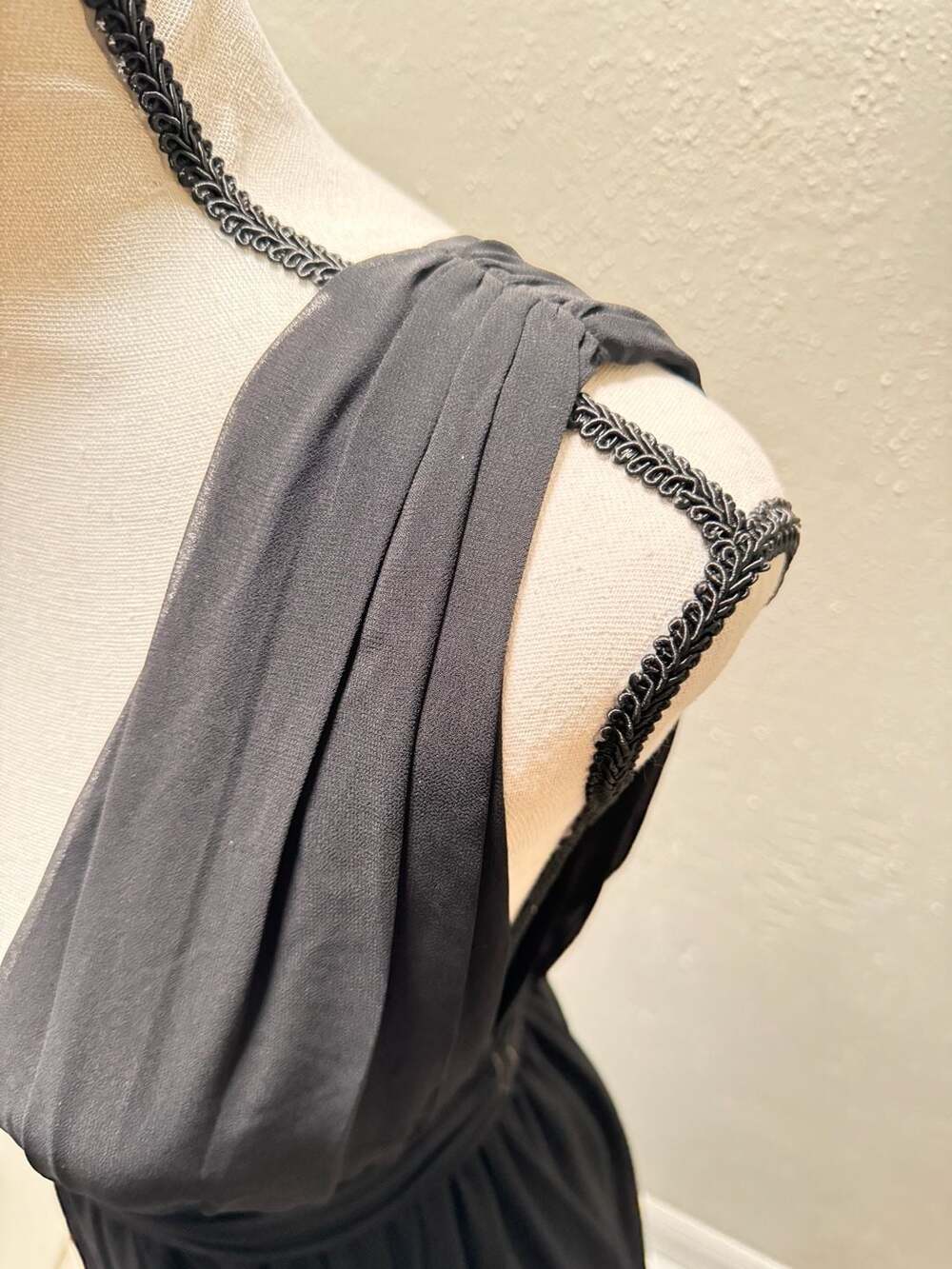 Lulus Heavenly Hues Black Maxi Dress Deep V-Neck Braided Back Bridal Party Dress - Picture 3 of 11